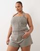 ASOS Curve ASOS DESIGN Curve mix & match brushed mini shorts in brown plaid print-Multi - 2