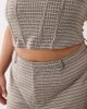 ASOS Curve ASOS DESIGN Curve mix & match brushed mini shorts in brown plaid print-Multi - 4