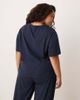 ASOS Curve ASOS DESIGN Curve mix & match cotton oversized pajama tee in navy - 4