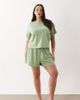 ASOS Curve ASOS DESIGN Curve mix & match cotton pajama flippy shorts in pistachio green - 1