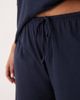 ASOS Curve ASOS DESIGN Curve mix & match cotton pajama pants in navy - 2
