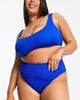 ASOS Curve ASOS DESIGN Curve mix and match crinkle high leg high waist bikini bottom in cobalt blue - 1