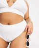 ASOS Curve ASOS DESIGN Curve mix and match deep hipster bikini bottom in white - 4
