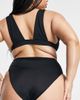 ASOS Curve ASOS DESIGN Curve mix and match high leg high waist bikini bottom in black - 2