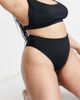 ASOS Curve ASOS DESIGN Curve mix and match high leg high waist bikini bottom in black - 3
