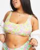 ASOS Curve ASOS DESIGN Curve mix and match sleek crop bikini top in mixed ditsy floral print-Multi - 1