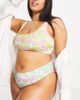 ASOS Curve ASOS DESIGN Curve mix and match sleek crop bikini top in mixed ditsy floral print-Multi - 4