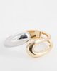 ASOS Curve ASOS DESIGN Curve mixed metals cuff bracelet in gold tone and silver tone-Multi - 1