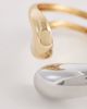 ASOS Curve ASOS DESIGN Curve mixed metals cuff bracelet in gold tone and silver tone-Multi - 3