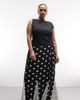 ASOS Curve ASOS DESIGN Curve mixed print godet maxi skirt-Multi - 1