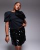 ASOS Curve ASOS DESIGN Curve mixed sequin mini skirt in black - 1