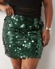 ASOS Curve ASOS DESIGN Curve mixed sequin mini skirt in green - 4