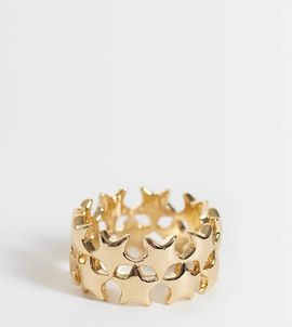 ASOS Curve ASOS DESIGN Curve molten gold ring