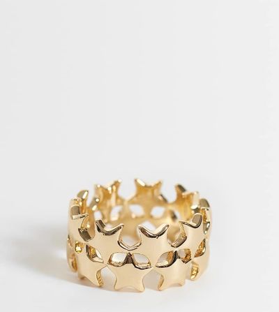 ASOS Curve ASOS DESIGN Curve molten gold ring