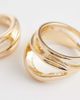 ASOS Curve ASOS DESIGN Curve multi-pack of abstract rings in gold tone - 2