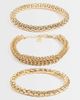 ASOS Curve ASOS DESIGN Curve multi-pack of bracelets with mixed chains in gold tone - 1
