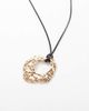 ASOS Curve ASOS DESIGN Curve necklace with cord and hammered pendant design in gold tone - 3