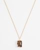 ASOS Curve ASOS DESIGN Curve necklace with real semi-precious tigers eye pendant in gold tone - 1