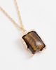 ASOS Curve ASOS DESIGN Curve necklace with real semi-precious tigers eye pendant in gold tone - 3