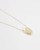 ASOS Curve ASOS DESIGN Curve necklace with small oval pendant in gold tone - 4