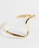 ASOS Curve ASOS DESIGN Curve open cuff bracelet with wave design in gold tone - 1
