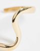 ASOS Curve ASOS DESIGN Curve open cuff bracelet with wave design in gold tone - 2