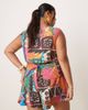 ASOS Curve ASOS DESIGN Curve open tie back shell top in carnival print - part of a set-Multi - 3