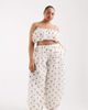 ASOS Curve ASOS DESIGN Curve oversized balloon pants in terracotta polka dots - part of a set-Multi - 1