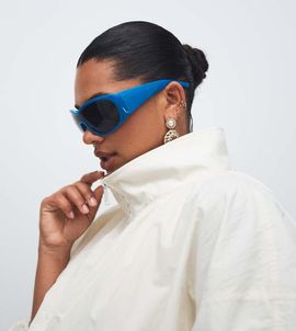 ASOS Curve ASOS DESIGN Curve oversized bubble hem track jacket in off white