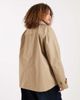ASOS Curve ASOS DESIGN Curve oversized cape detail with plaid liner in rye-Neutral - 2