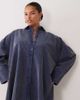 ASOS Curve ASOS DESIGN Curve oversized corduroy mini shirt dress in washed denim blue - 1