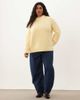ASOS Curve ASOS DESIGN Curve oversized fluffy sweater in buttermilk-Yellow - 2