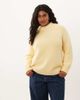 ASOS Curve ASOS DESIGN Curve oversized fluffy sweater in buttermilk-Yellow - 3