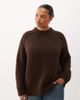 ASOS Curve ASOS DESIGN Curve oversized fluffy sweater in chocolate-Brown - 1