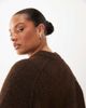 ASOS Curve ASOS DESIGN Curve oversized fluffy sweater in chocolate-Brown - 3