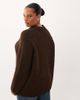 ASOS Curve ASOS DESIGN Curve oversized fluffy sweater in chocolate-Brown - 4