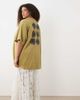 ASOS Curve ASOS DESIGN Curve oversized graphic tee with lace cami underdress in green - 1
