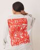 ASOS Curve ASOS DESIGN Curve oversized long sleeve skater tee with leopard floral graphic in heathered ice-Gray - 1