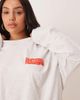 ASOS Curve ASOS DESIGN Curve oversized long sleeve skater tee with leopard floral graphic in heathered ice-Gray - 3