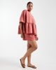 ASOS Curve ASOS DESIGN Curve oversized short sleeve peplum top in blush-pink - 2