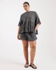 ASOS Curve ASOS DESIGN Curve oversized short sleeve peplum top in check-Multi - 2