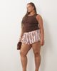 ASOS Curve ASOS DESIGN Curve oversized shorts in pink stripes - 1