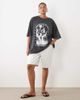 ASOS Curve ASOS DESIGN CURVE Oversized t-shirt with American honey western graphic in washed charcoal-Multi - 3
