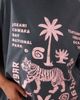 ASOS Curve ASOS DESIGN Curve oversized t-shirt with Tanzania tiger graphic in washed charcoal-Multi - 3