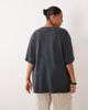 ASOS Curve ASOS DESIGN Curve oversized T-shirt with vintage dragon fruit graphic in washed charcoal-Multi - 2