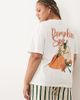 ASOS Curve ASOS DESIGN Curve oversized tee and shorts pajama set in pumpkin spice print-Multi - 1