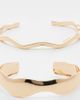 ASOS Curve ASOS DESIGN Curve pack of 2 simple cuff bracelets in gold tone - 1