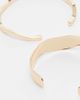 ASOS Curve ASOS DESIGN Curve pack of 2 simple cuff bracelets in gold tone - 2