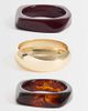 ASOS Curve ASOS DESIGN Curve pack of 3 resin bangles-Multi - 1