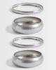 ASOS Curve ASOS DESIGN Curve pack of 4 bangles in brushed silver tone - 1